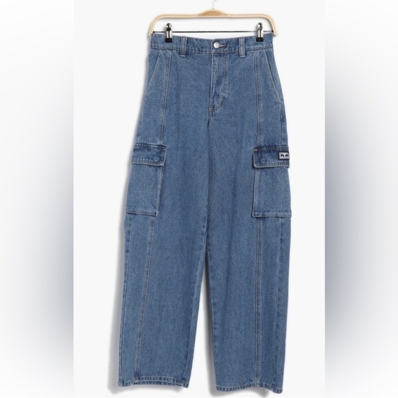 Obey Women’s High Waist Cargo Cotton Jeans Pants Size 30 NWT - Picture 5 of 11